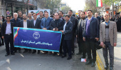 جهادگران جهاددانشگاهی استان اردبیل در راهپیمایی ۱۳ آبان شرکت نمودند